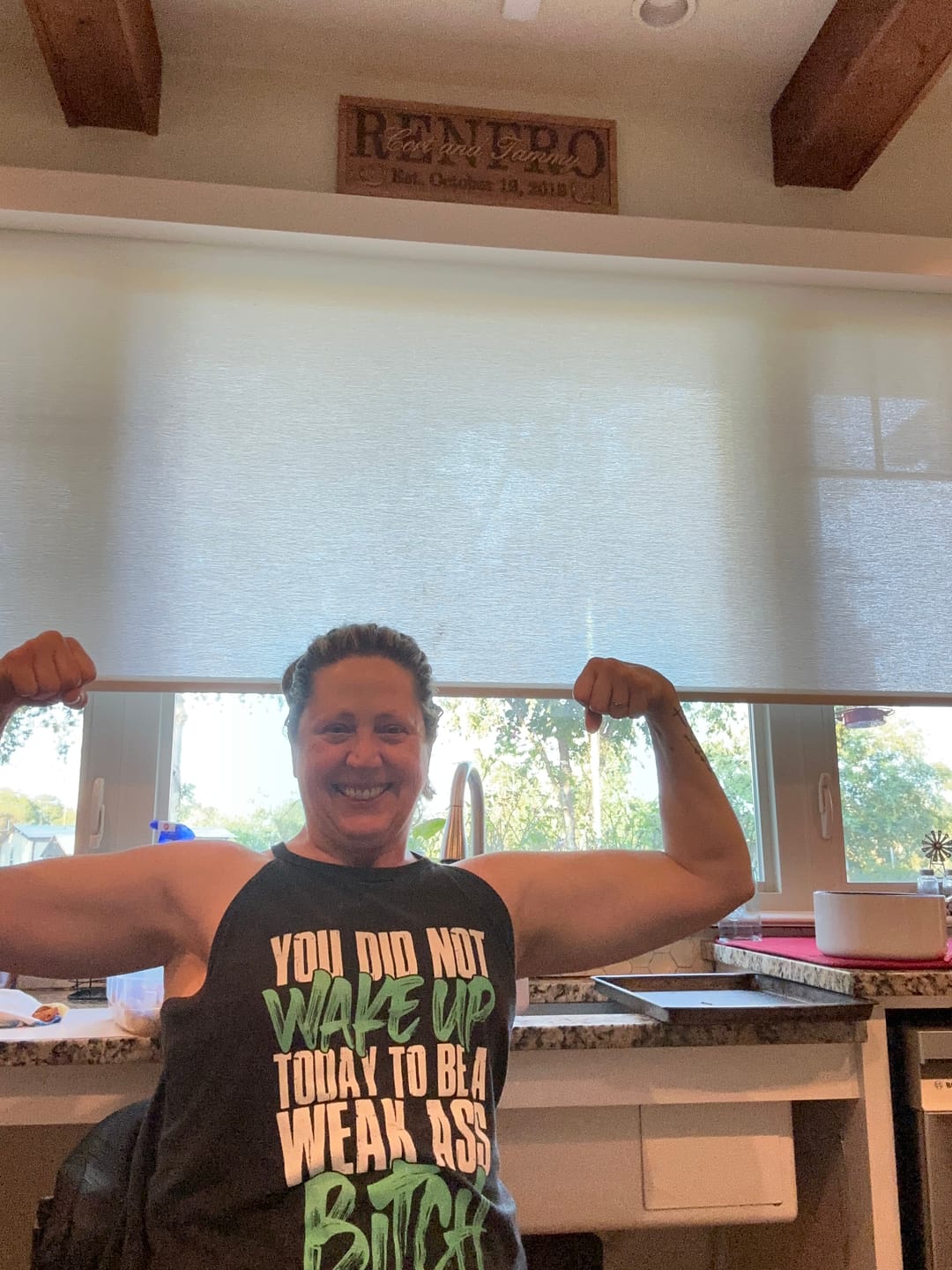 Customer photo review of You Did Not Wake Up... Rocker Tank