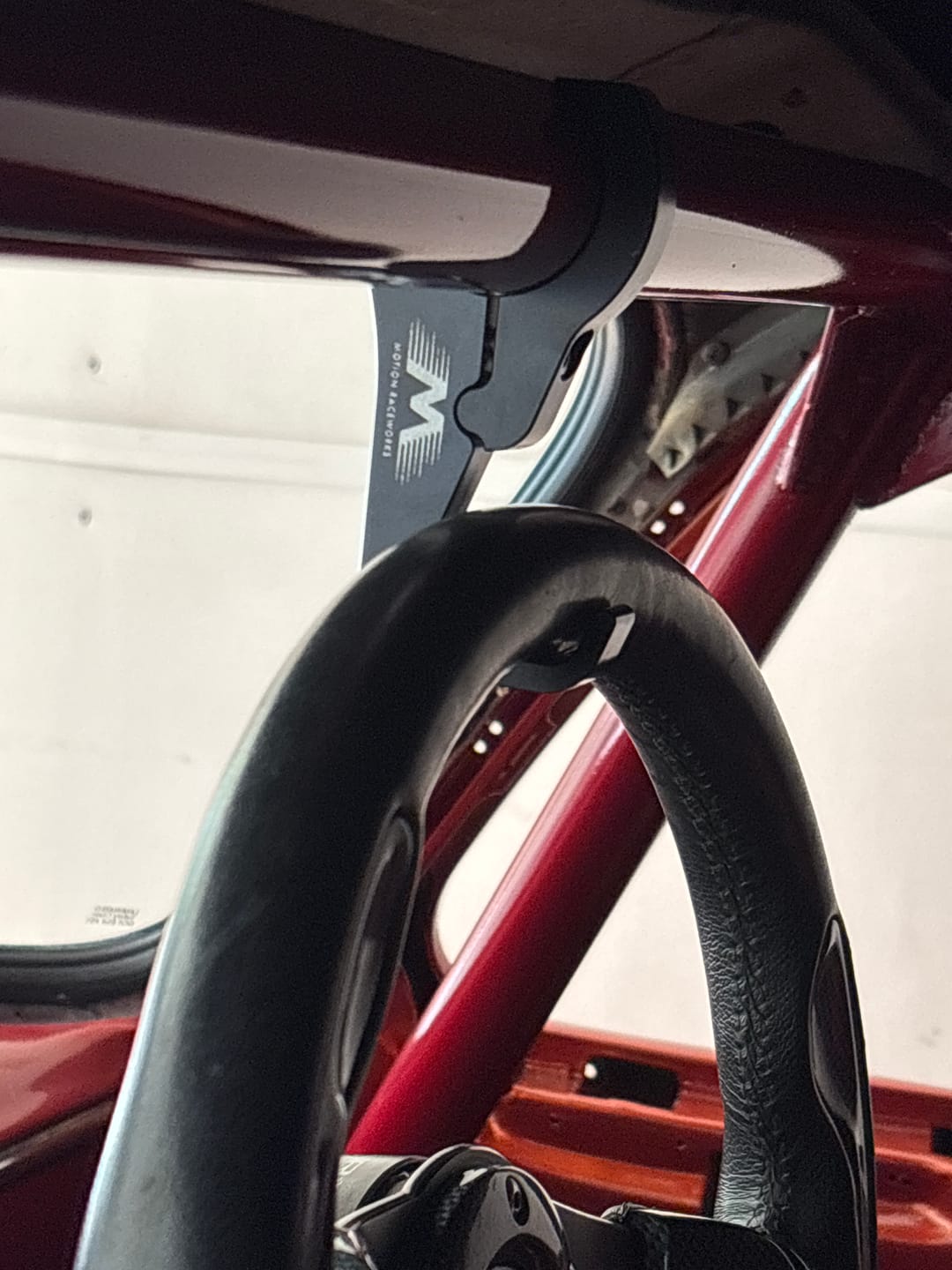 Customer photo review of Billet High Clearance Roll Bar Helmet / Steering Wheel Hook 1.625" 43-10001