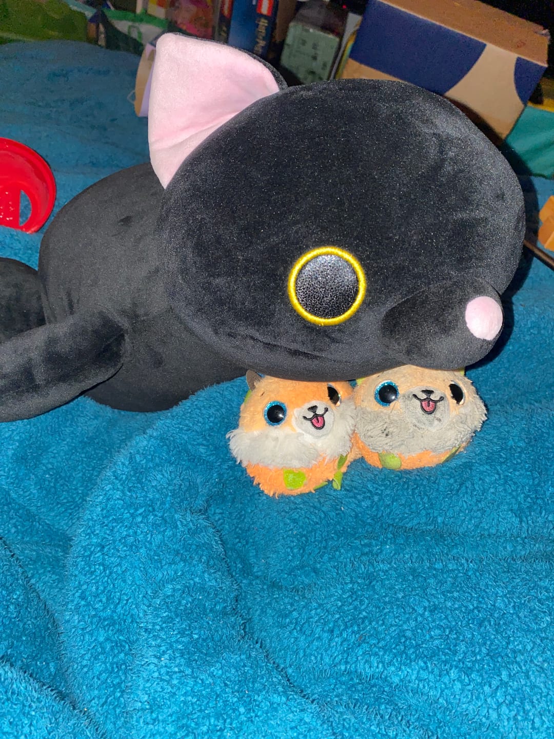Customer photo review of Weighted HugaLump Animal Plush  Medium