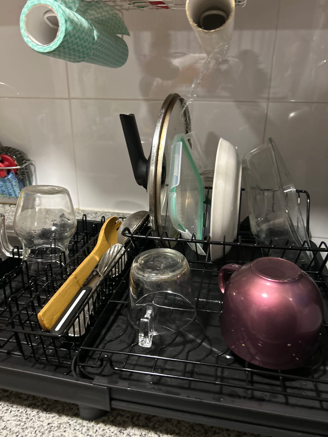 Customer photo review of Secaplatos Escurridor Cocina Acero Inoxidable Plegable Loza