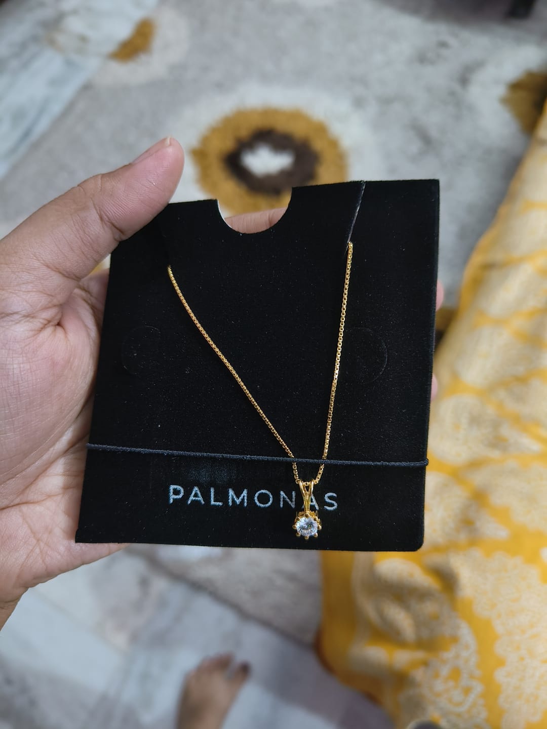 Customer photo review of Royal Solitaire Necklace