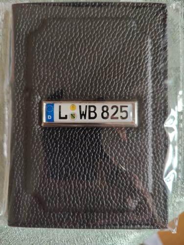 Customer photo review of Fahrzeugschein Hülle mit Deutschland Kennzeichen