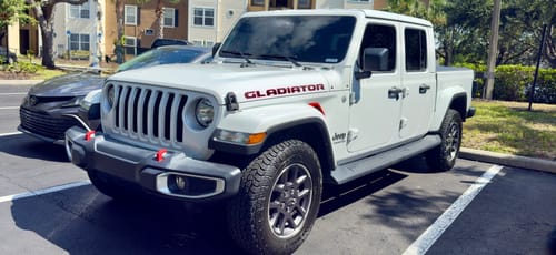 Customer photo review of Gladiator Hood Lettering - Topography with Colored Outline