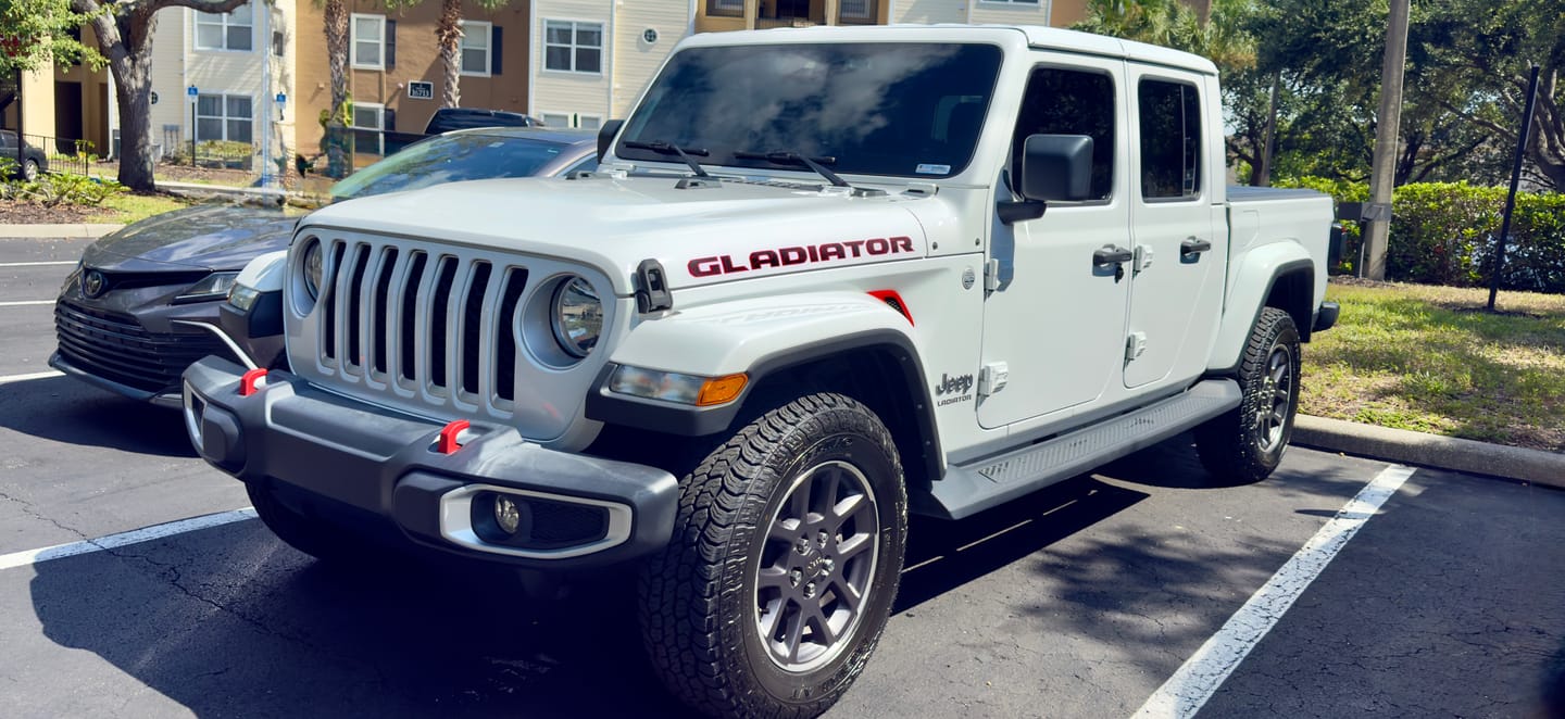 Customer photo review of Gladiator Hood Lettering - Topography with Colored Outline