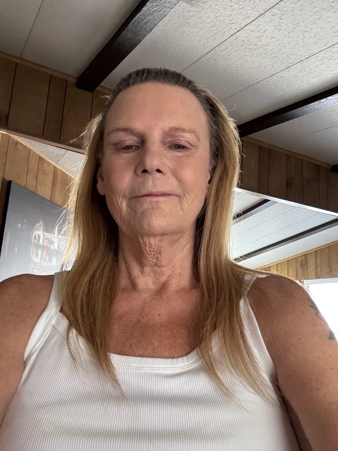 Customer photo review of 6x7 Inches Virgin Human Hair Toppers Mono Base Balayage Blonde #3/8/22