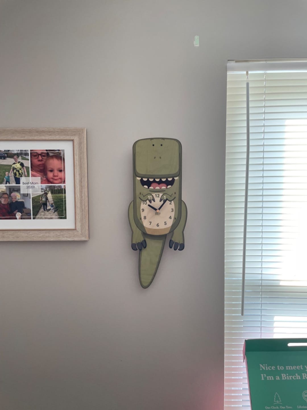 Customer photo review of Ralphie the T-Rex Pendulum Clock