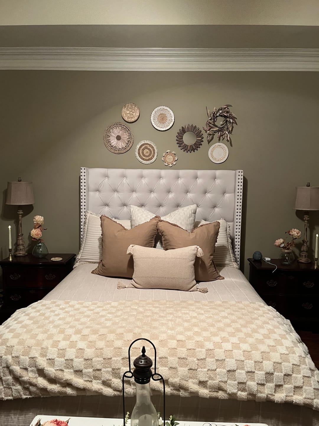 Customer photo review of Luxury Checkered Boucle Throw