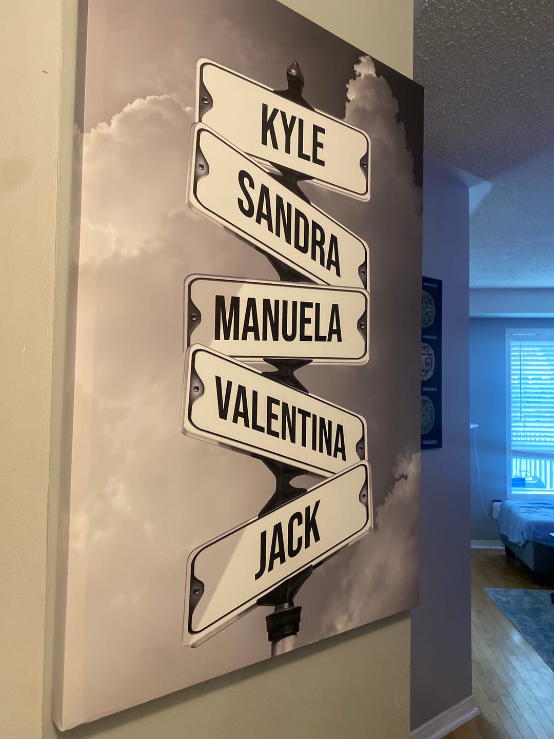 Customer photo review of NAMES ONLY STREET SIGN by Cstm Canvas
