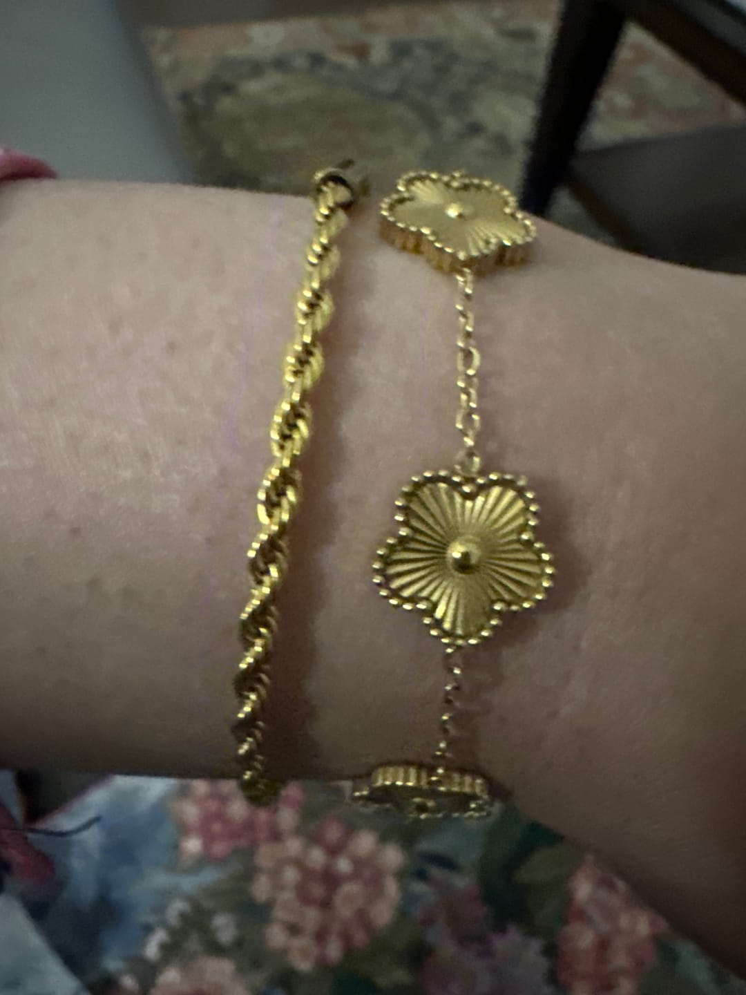 Customer photo review of Twisted 18K Gold Bracelet