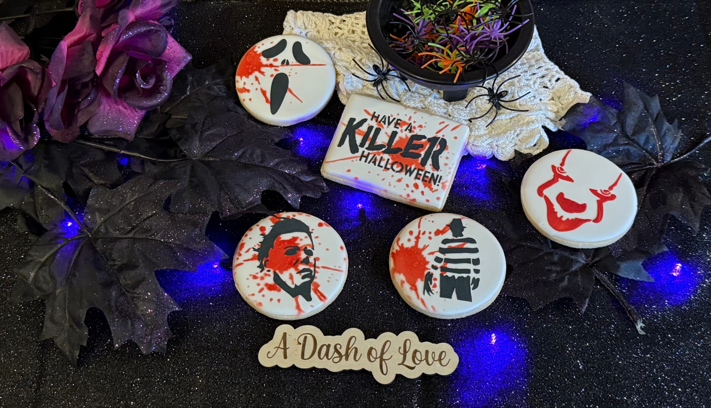 Customer photo review of Killer Halloween Cookie Stencil Set