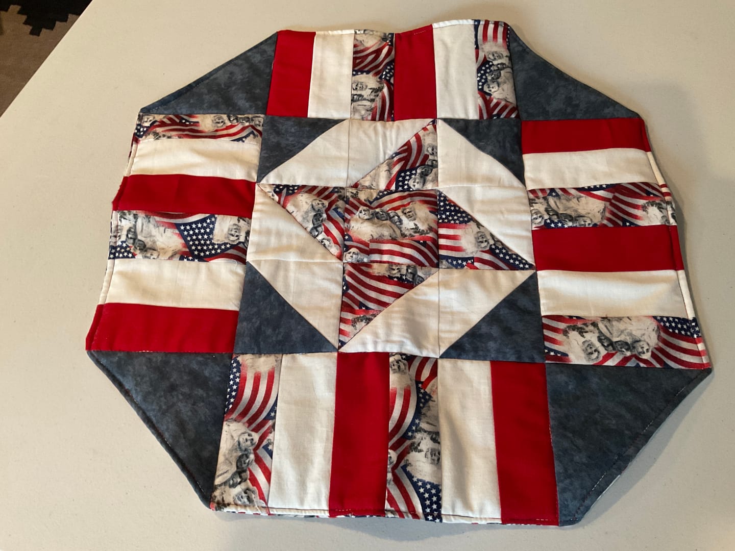 Customer photo review of Cut Loose Press, Patriotic Table Topper Pattern