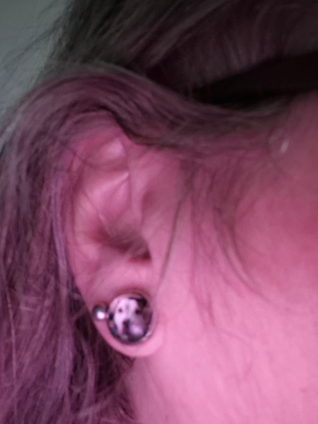 Customer photo review of Live Customization Glass Pet Stud Earrings