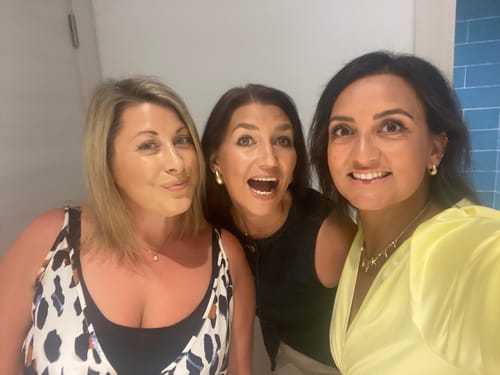 Customer photo review of GOLD OCEAN LETTER NECKLACE