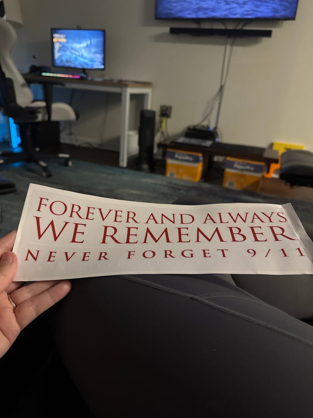Customer photo review of Forever and Always: 9/11 Tribute - Decal