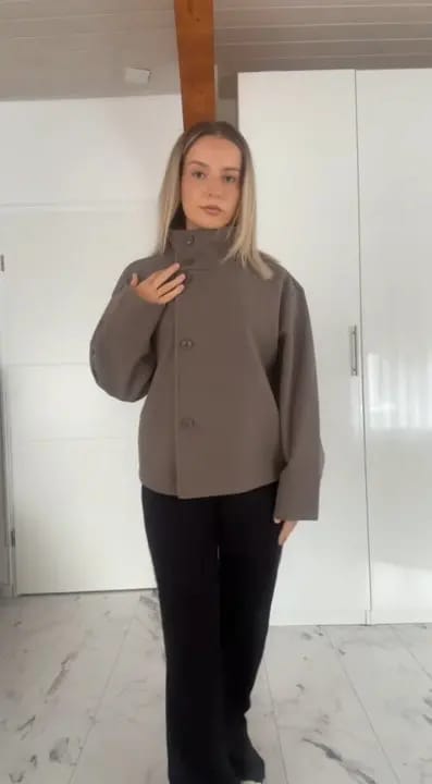 Customer photo review of Rosalia Elegant Lady Women's Jacket with Stand Collar for Autumn Style