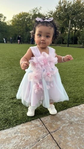 Customer photo review of Elegant Baby Girls Beauty Pageant Dresses Toddler  Christening Dresses