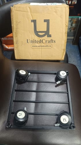 Customer photo review of United Crafts Rozy Wheel Pot Stands for Planters