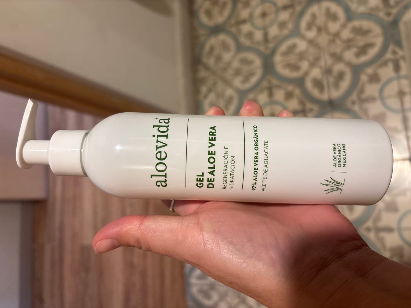 Customer photo review of Gel de Aloe Vera 97% Aloe vera orgánico 270 ml