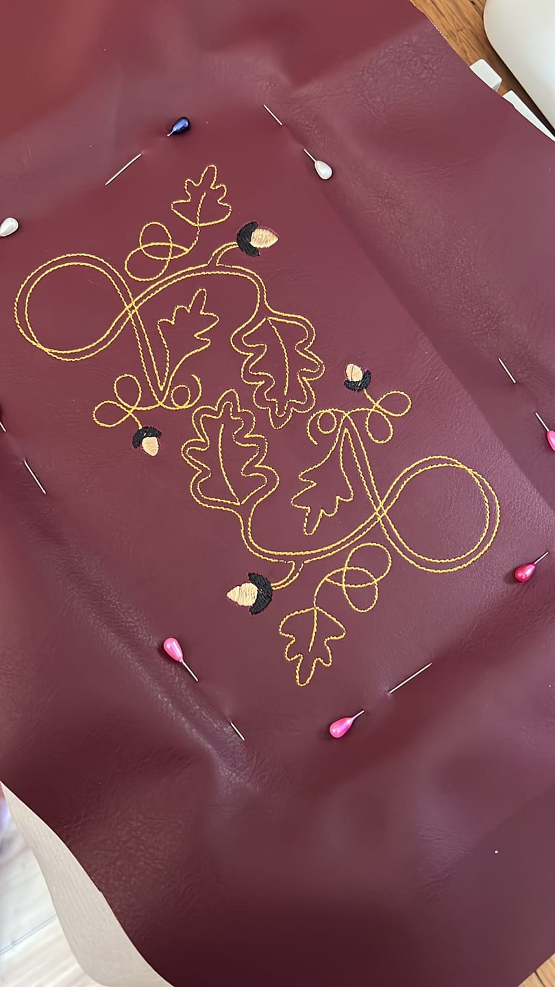 Customer photo review of Plain Faux Leather Fabric
