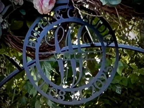 Customer photo review of Elaborate Name - Steel Sign