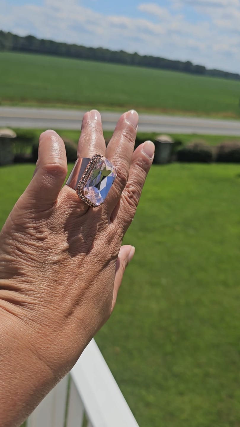 Customer photo review of Stardust Crystal Ring