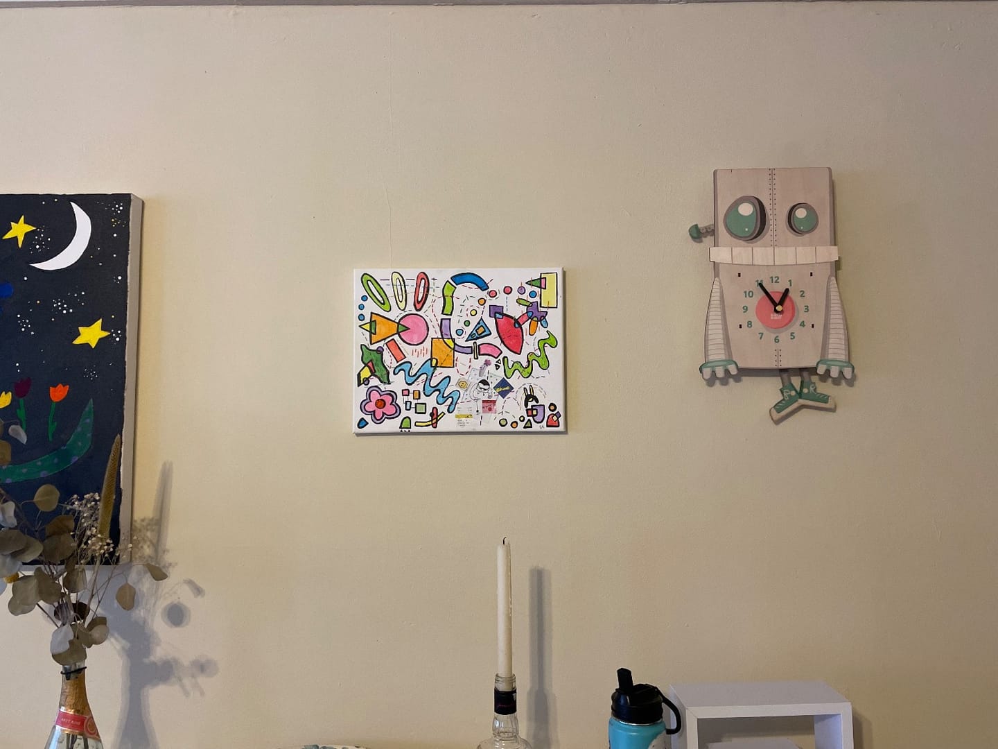 Customer photo review of Chuck the Robot Pendulum Clock