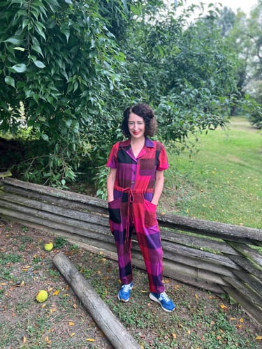 Customer photo review of RAY JUMPSUIT | KINETIC CHEX