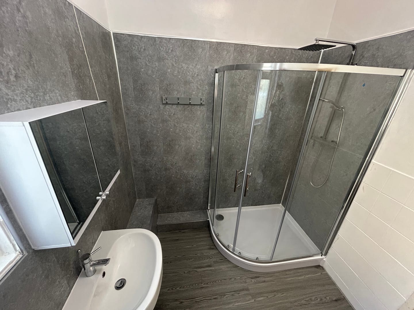 Customer photo review of 8mm Light Concrete Bathroom Wall Panel 2.6M