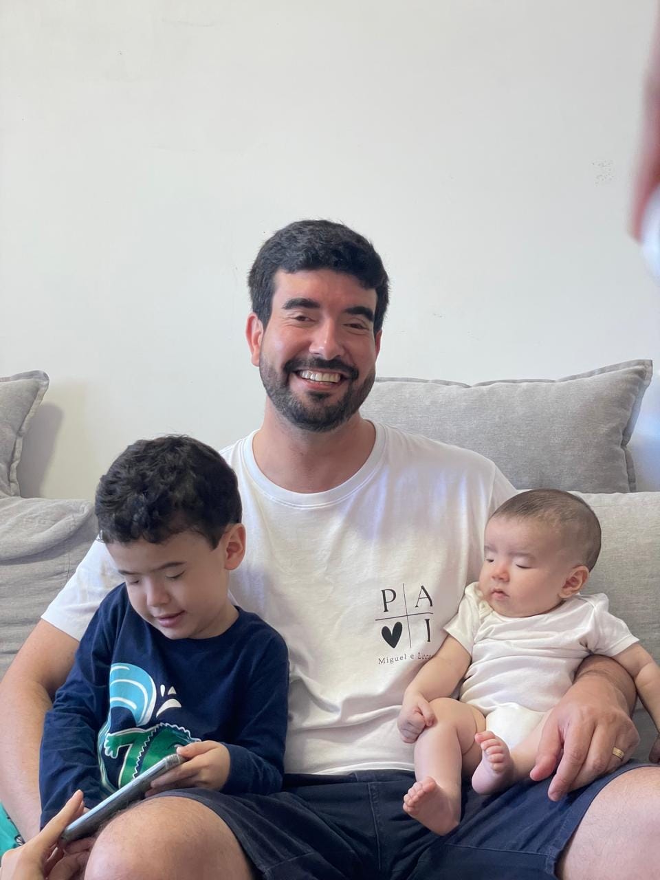 Customer photo review of Camiseta Personalizada PAI MINIMALISTA - Algodão Peruano