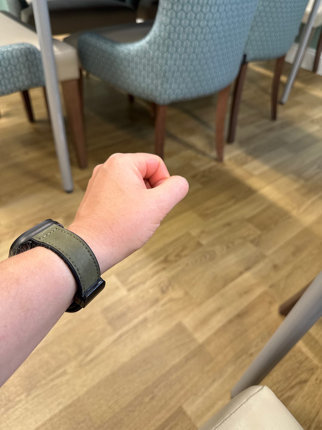 Customer photo review of Leather and Silicone Strap For Apple Watch