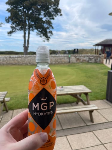 Customer photo review of MGP Orange Hydration Drink Zero Sugar (12 pack, £1.83 per bottle)