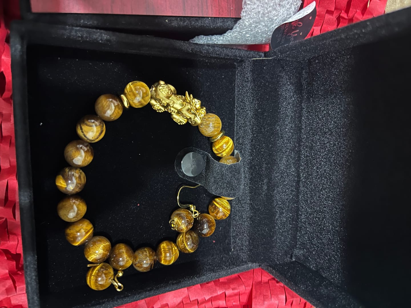 Customer photo review of Tigers Eye with 24K PiYao for Luck-Protection-Wealth