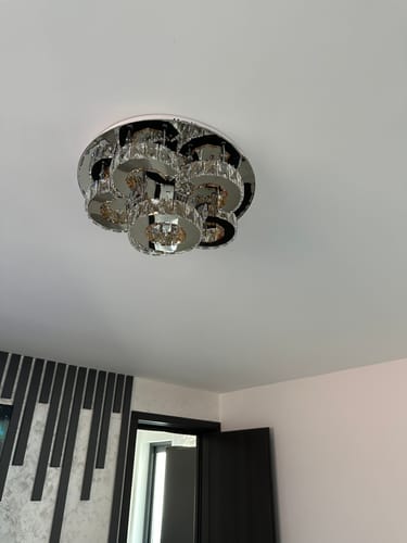 Customer photo review of Lustra LED Cristal Aplicata  Elegance Aurora Telecomanda Echivalent 700W