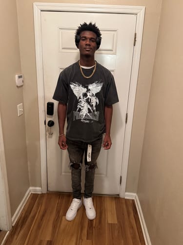 Customer photo review of Purple Brand T-Shirt