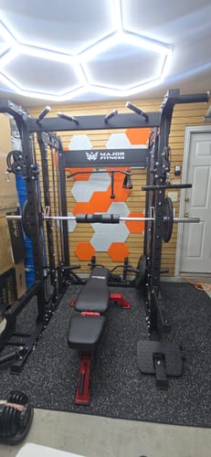Customer photo review of Major Fitness B52 All-In-One Home Gym Smith Machine