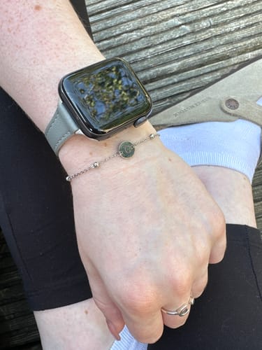 Customer photo review of Initial Circle Bracelet