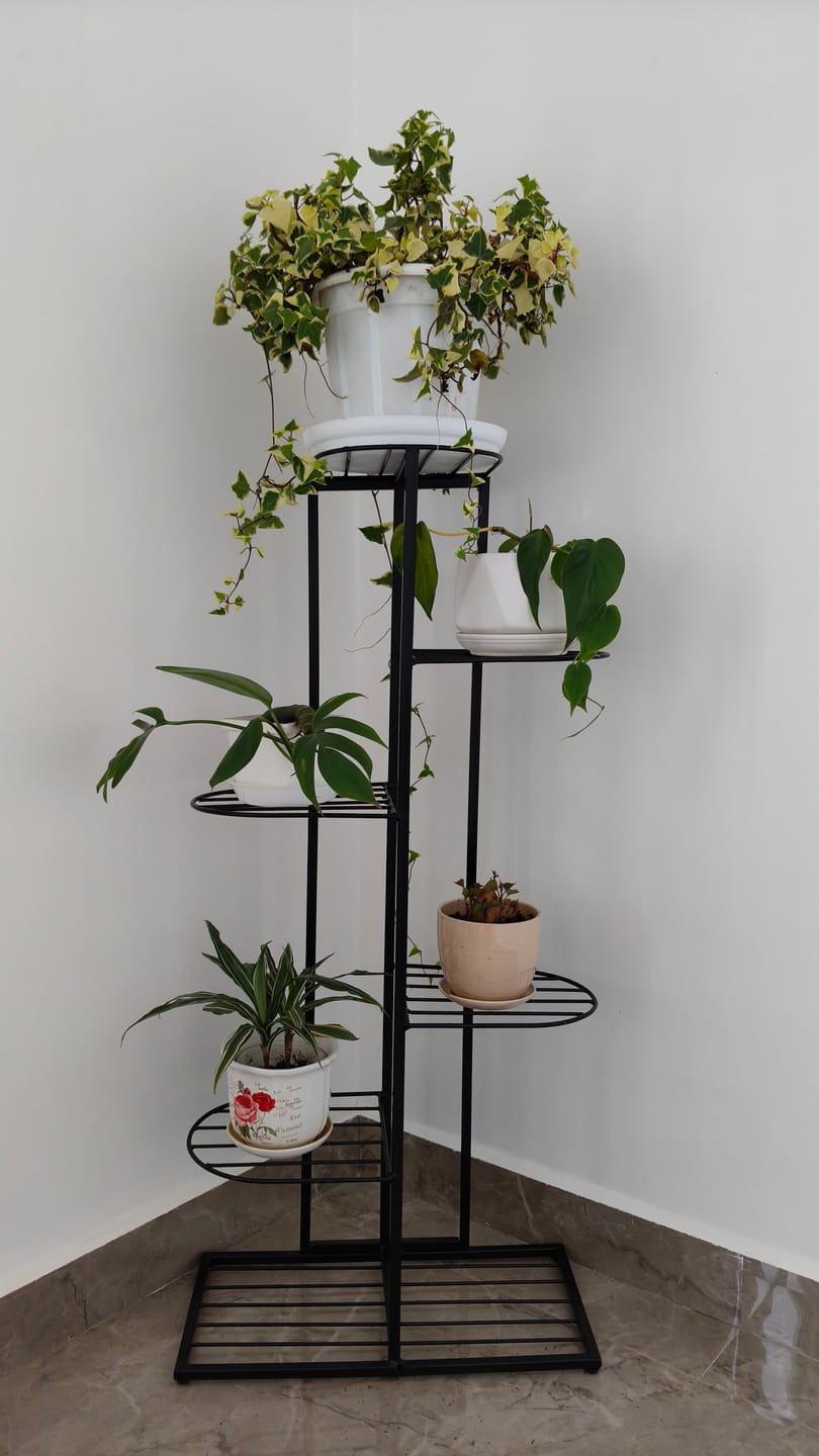 Customer photo review of Plant Stand Metal 6 Tier 7 Potted Multiple Flower Pot Holder Shelf Indoor Outdoor Planter Display Shelving Unit For Patio Garden Corner