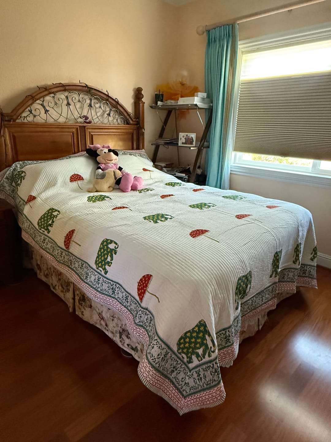 Customer photo review of Elephant & Umbrella Organic Cotton Bedspread
