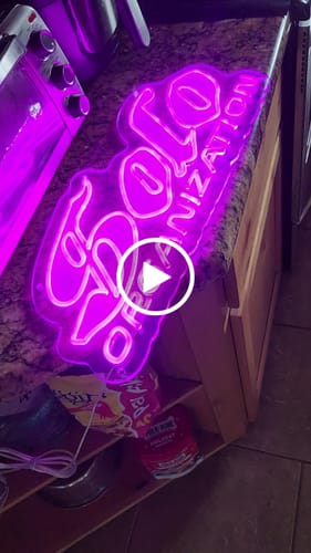 Customer video review of Solo Organization Logo - Premium Neon Artwork
