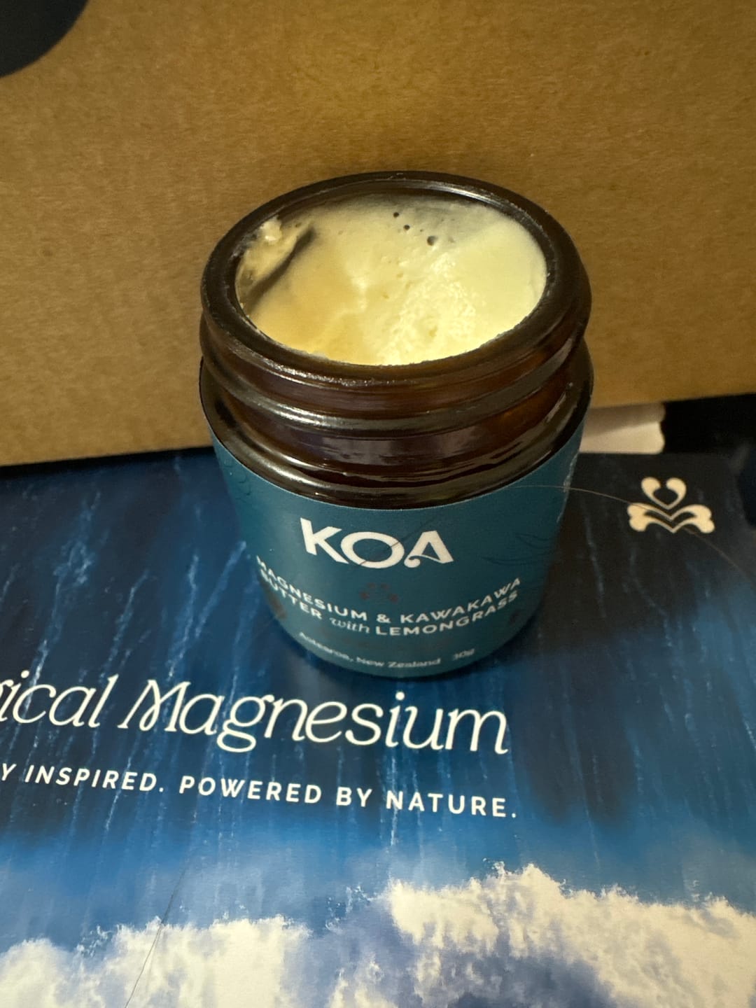 Customer photo review of Mini Magnesium & Kawakawa Butter with Lemongrass