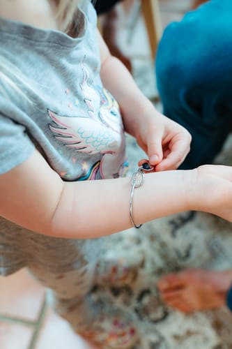 Customer photo review of "Tie The Knot" - Kids Bangle