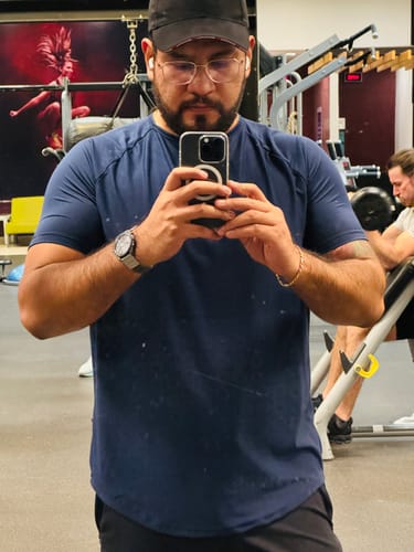 Customer photo review of Training Sport Tee - Navy Blue