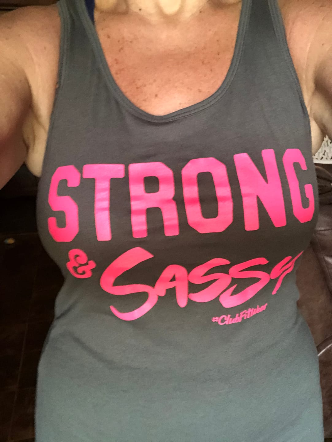 Customer photo review of Racerback Tank Sale - Top Prints from CFW