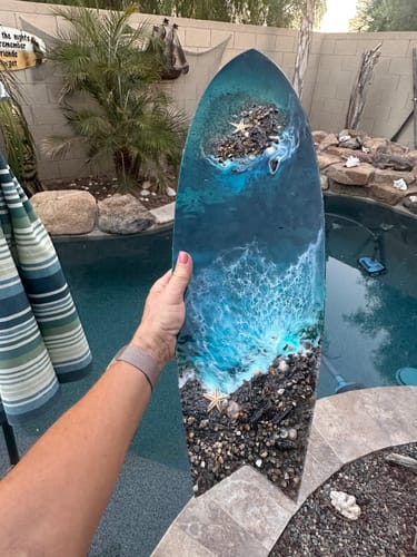 Customer photo review of 24x7.7x1" Large Fishtail Surfboard Silicone Mold For Epoxy Resin