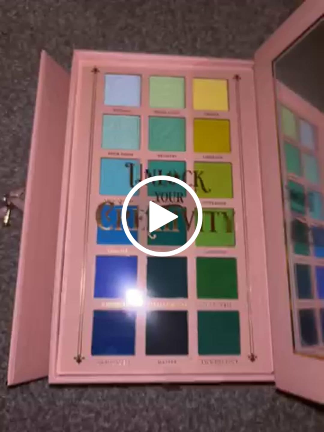 Customer video review of P. Louise Unlock Your Creativity Rainbow Eyeshadow Palette
