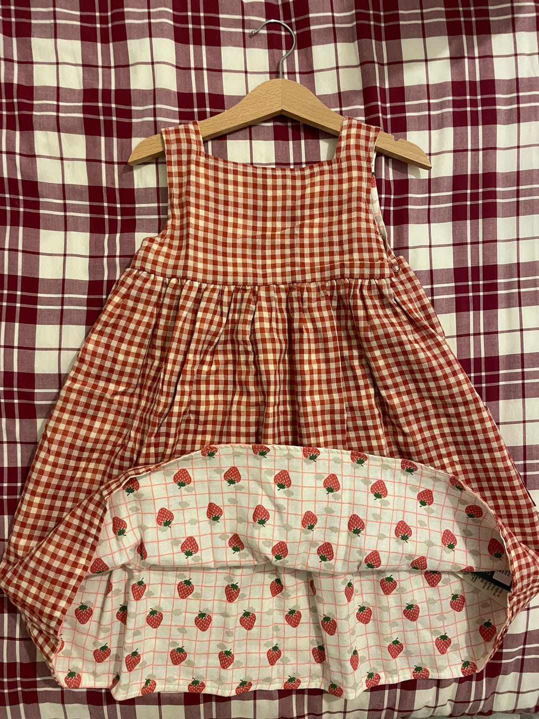 Customer photo review of Strawberry Days Reversible Pinny Dress