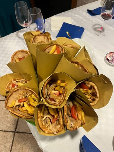 Customer photo review of Traditional Greek Pita Bread – 10 Soft Rounds (16 cm) | Vegetarian-Friendly