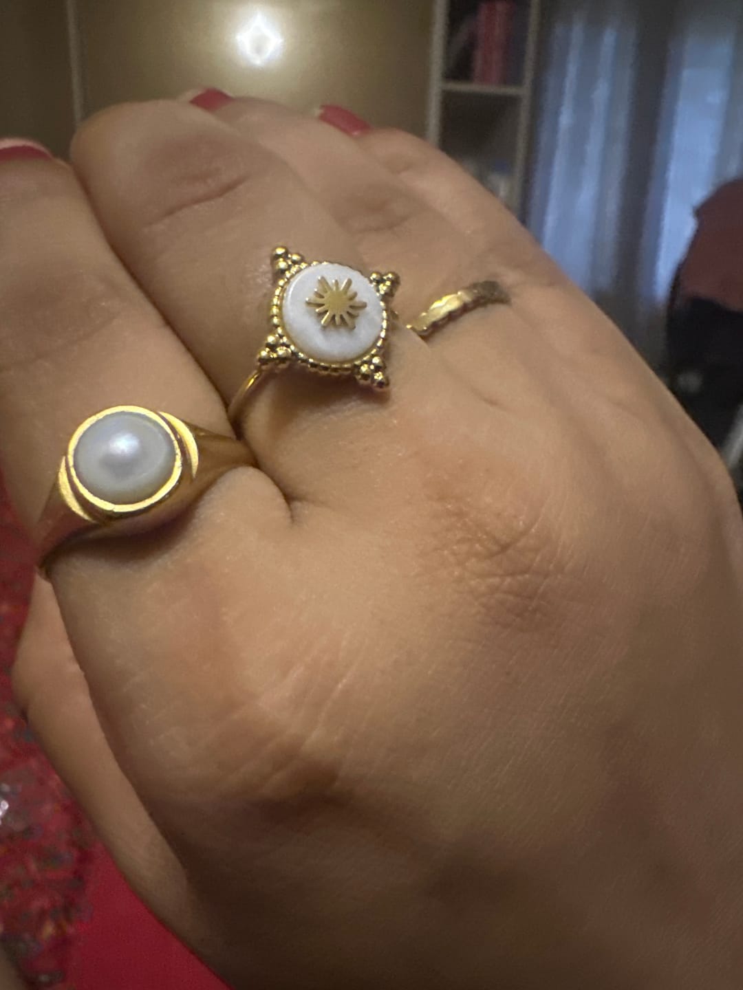 Customer photo review of Golden Snowflake Vintage Ring
