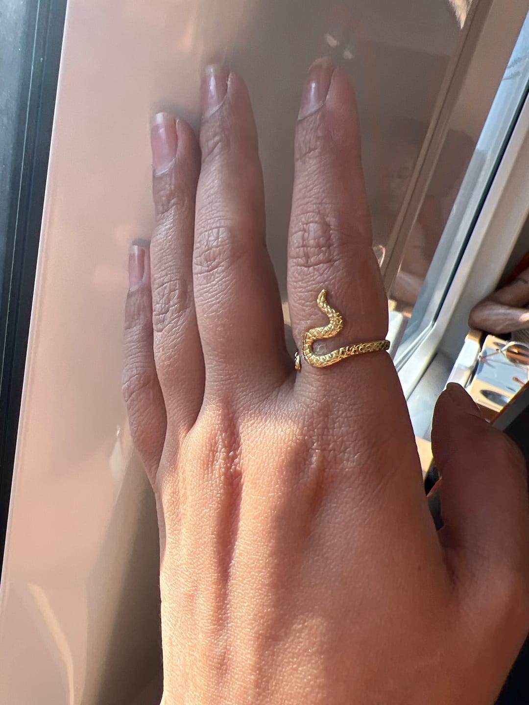 Customer photo review of Looping Snake Ring | 18K vergoldet