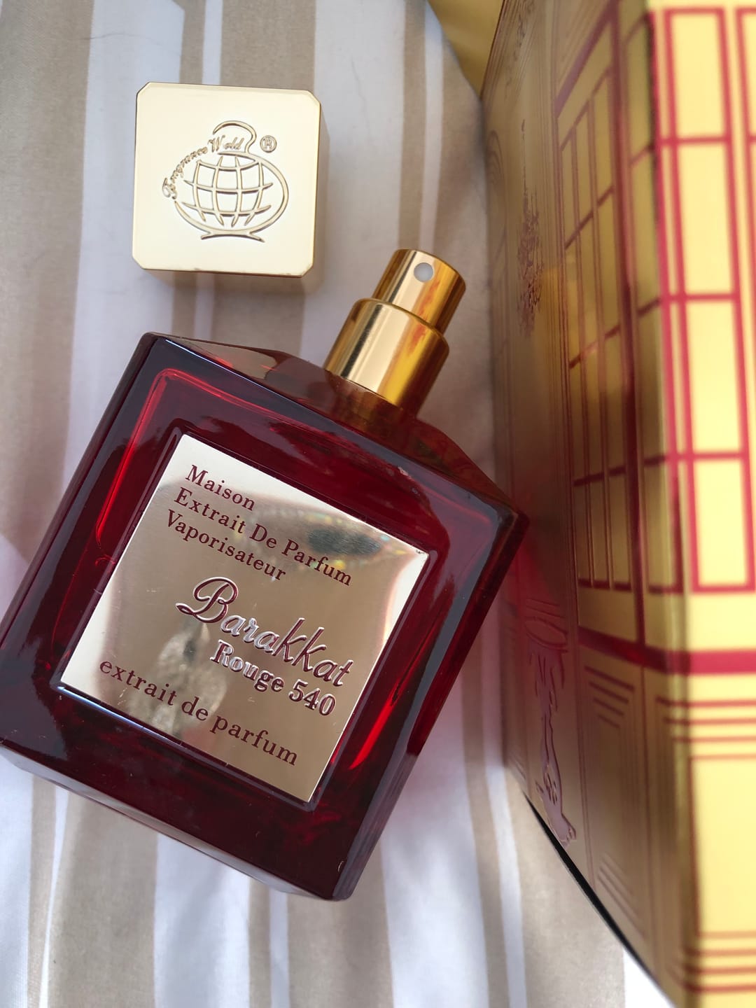 Customer photo review of Extrait de Parfum Barakkat Rouge 540 - Fragrance World 100 ML